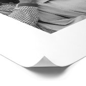 Moderne Fotocollage-Schrift-Monogramm-Paare Poster (Ecke)