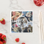 Moderne FotoCollage Serviette (Beispiel)