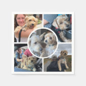 Moderne FotoCollage Serviette (Vorderseite)