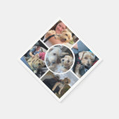 Moderne FotoCollage Serviette (Ecke)