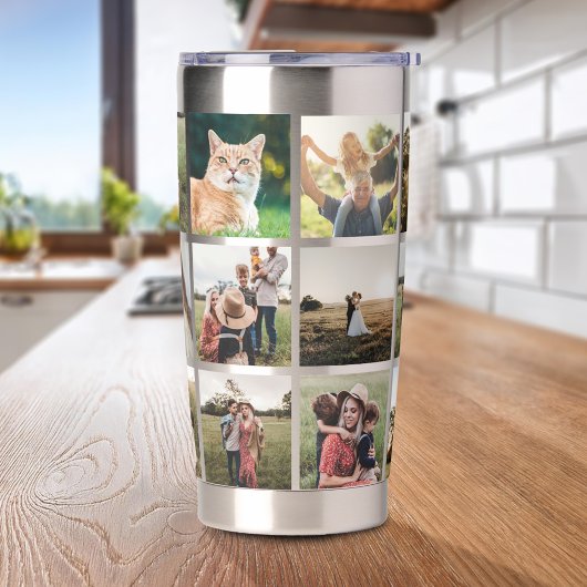 Moderne FotoCollage Thermobecher