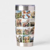 Moderne FotoCollage Thermobecher (Rückseite)