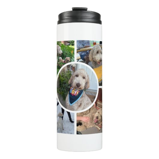 Moderne FotoCollage Thermosbecher (Vorderseite)