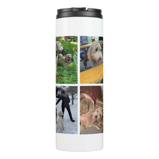 Moderne FotoCollage Thermosbecher (Rückseite)