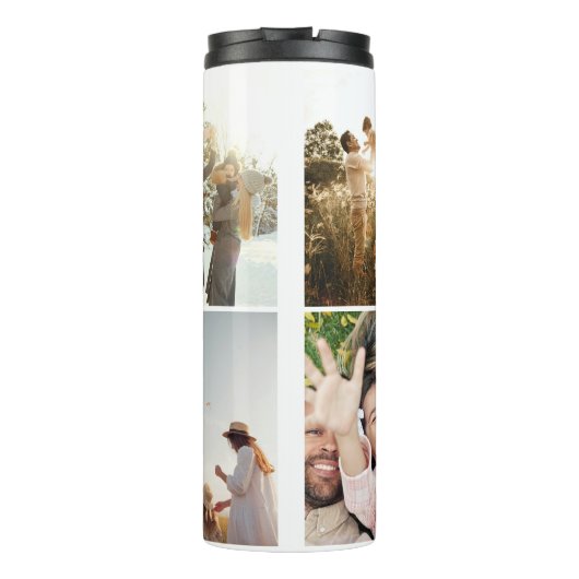 Moderne FotoCollage Thermosbecher (Rückseite)