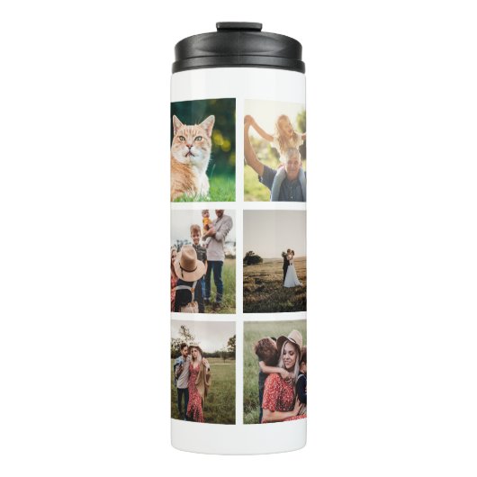 Moderne FotoCollage Thermosbecher (Vorderseite)