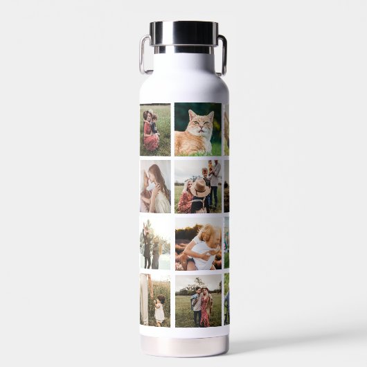 Moderne FotoCollage Trinkflasche (Vorne)