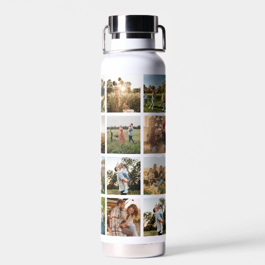 Moderne FotoCollage Trinkflasche (Rückseite)