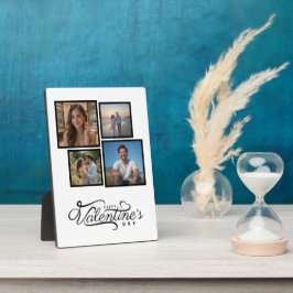 Moderne Fotocollage - Valentinstag-Geschenk halten Fotoplatte