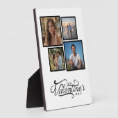 Moderne Fotocollage - Valentinstag-Geschenk halten Fotoplatte (Seite)