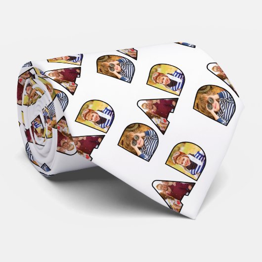 Moderne Fotocollage Vater Vatertag Krawatte (Gerollt)