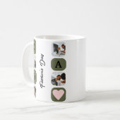Moderne FotoCollage Vatertag Kaffeetasse (Vorderseite Links)