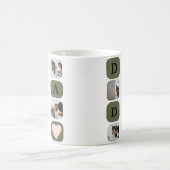 Moderne FotoCollage Vatertag Kaffeetasse (Mittel)