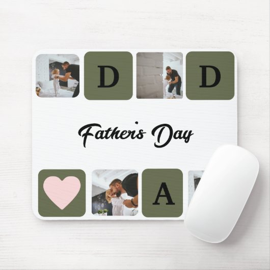 Moderne FotoCollage Vatertag Mousepad (Mit Mouse)