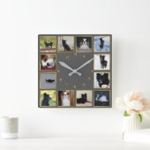 Moderne Fotocollage Wanduhr (Zuhause)