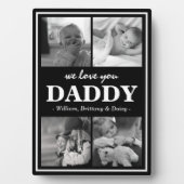 Moderne FotoCollage | Wir Liebe Sie Daddy Fotoplatte (Vorderseite)