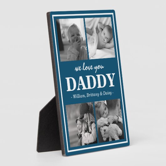 Moderne FotoCollage | Wir Liebe Sie Daddy Fotoplatte (Seite)