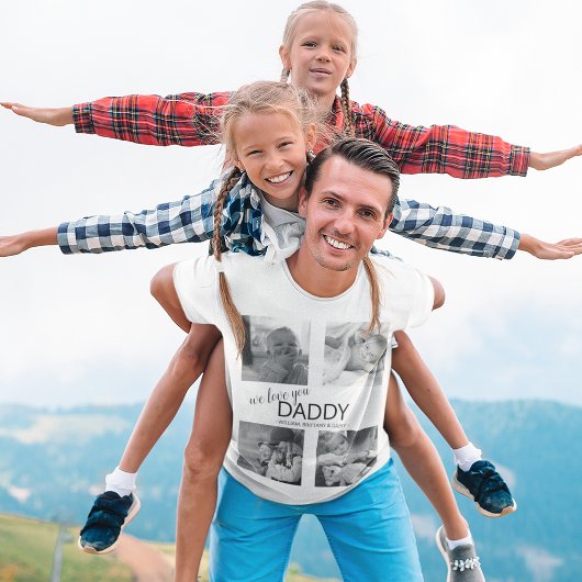 Moderne FotoCollage | Wir Liebe Sie Daddy T-Shirt