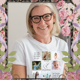 Moderne FotoCollage Wir Liebe Sie Oma Frauen T-Shirt