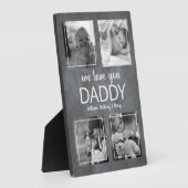 Moderne FotoCollage | Wir Liebe You Daddy Plaque Fotoplatte (Seite)