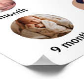 Moderne Fotocollage zum einjährigen Jubiläum Poster (Ecke)