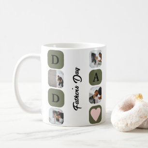 Moderne Fotocollage zum Vatertag Kaffeetasse