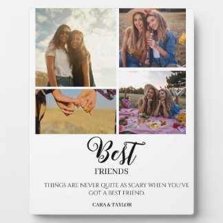 Moderne Fotogitter-Geschenkplakette für beste Freu Fotoplatte