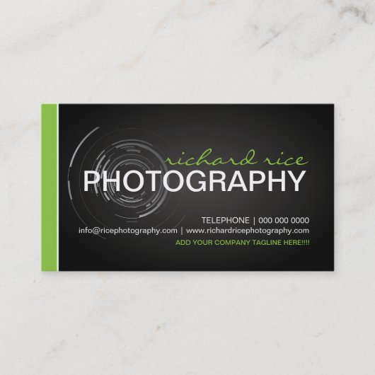 Moderne Fotograf-Visitenkarten 2 Visitenkarte (Vorderseite)