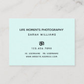Moderne Fotografen genießen jeden Moment Visitenkarte (Rückseite)