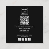 Moderne Fotografen Logo QR Code Social Media Quadratische Visitenkarte (Rückseite)