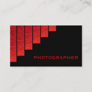 Moderne Fotografen mit roten, schwarzen Streifen Visitenkarte