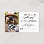 Moderne Fotografie 2 Foto QR Code Visitenkarte (Rückseite)