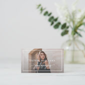 Moderne Fotografie 2 Foto QR Code Visitenkarte (Stehend Vorderseite)