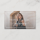 Moderne Fotografie 2 Foto QR Code Visitenkarte (Vorderseite)