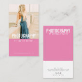 Moderne Fotografie beruflicher Fotograf pink Visitenkarte (Vorne/Hinten)