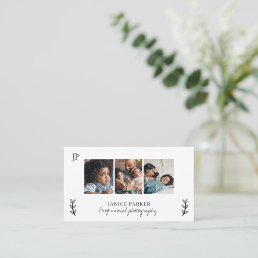 Moderne Fotografie beruflicher Fotograf Visitenkarte (Stehend Vorderseite)