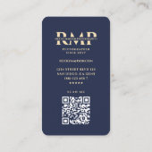 Moderne Fotografie Blue Gold Lens Visitenkarte (Rückseite)