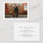 Moderne Fotografie Business Grosses Foto Stilvoll Visitenkarte (Vorne/Hinten)