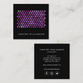 Moderne Fotografie Circles Muster Schwarz Quadratische Visitenkarte (Vorne/Hinten)