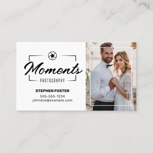 Moderne Fotografie Collage Wedding Foto Visitenkarte (Vorderseite)