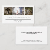 Moderne Fotografie der Eleganz-| drei Fotos Visitenkarte (Vorne/Hinten)