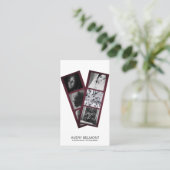 Moderne Fotografie-Hintergrund Visitenkarte (Stehend Vorderseite)