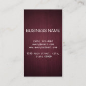 Moderne Fotografie-Hintergrund Visitenkarte (Rückseite)