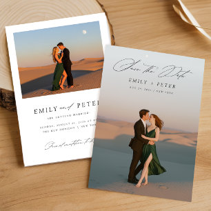 Moderne Fotografie Hochzeit Save The Date Einladung