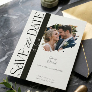 Moderne Fotografie Hochzeit Terminankündigung Post Postkarte