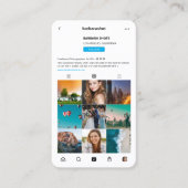 Moderne Fotografie Instagram Grid Visitenkarte (Vorderseite)