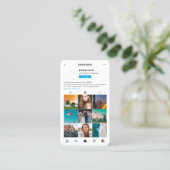 Moderne Fotografie Instagram Grid Visitenkarte (Stehend Vorderseite)