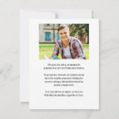 Moderne Fotografie männlicher Absolvent Script Kla Ankündigung (Rückseite)