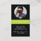 Moderne Fotografie mit Kameraleuchten Visitenkarte (Rückseite)