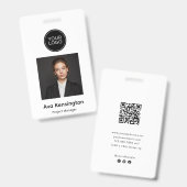 Moderne Fotografie mit Logo | Benutzerdefinierter Ausweis (Vorder- & Rückseite)
